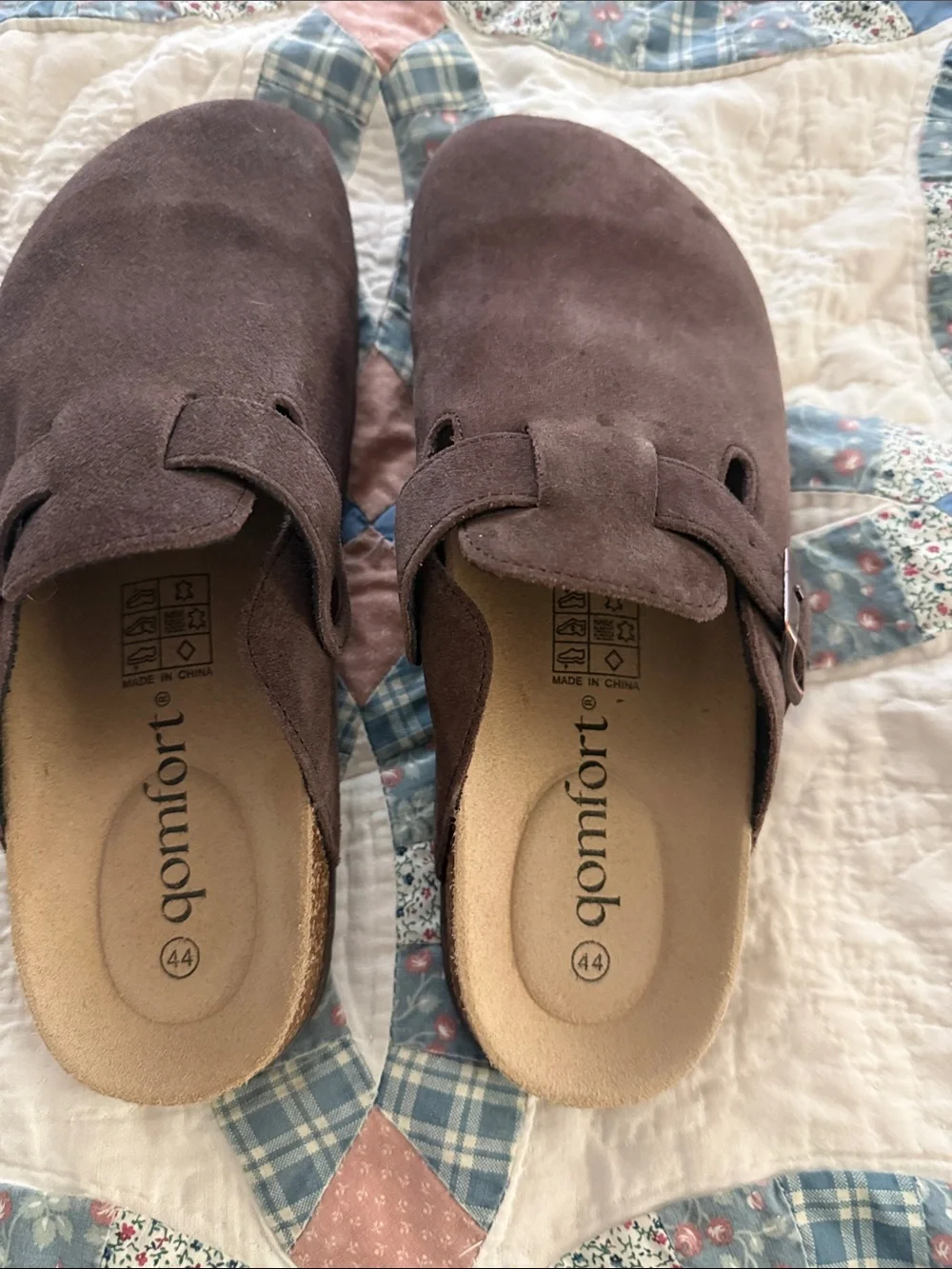 Men's Suede Slip-On Sandals in Dark Brown